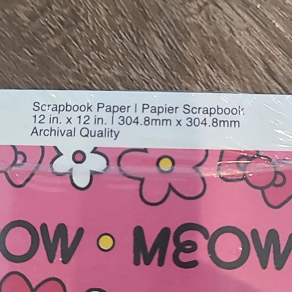 Hello Kitty Pink Floral Scrapbook Paper